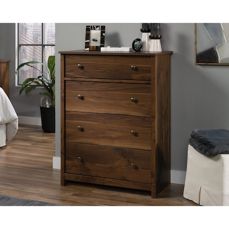 Sauder River Ranch 4-Drawer Chest Grand Walnut 430049